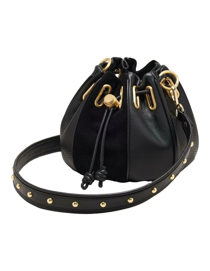 Studded Crossbody Bag Strap Pouch  in Black image 3