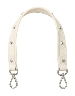 Studded Shoulder Bag Strap Pouch  in Off White