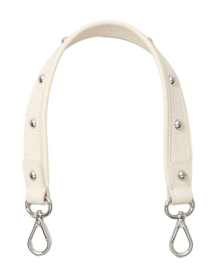 Studded Shoulder Bag Strap Pouch in Off White image 1