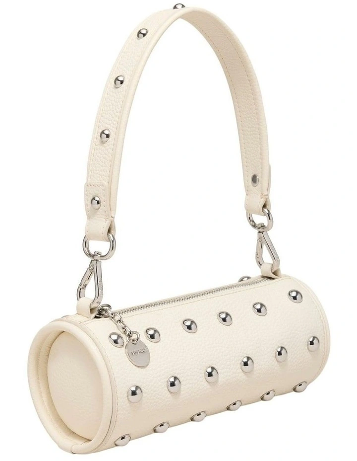 Studded Shoulder Bag Strap Pouch in Off White image 2