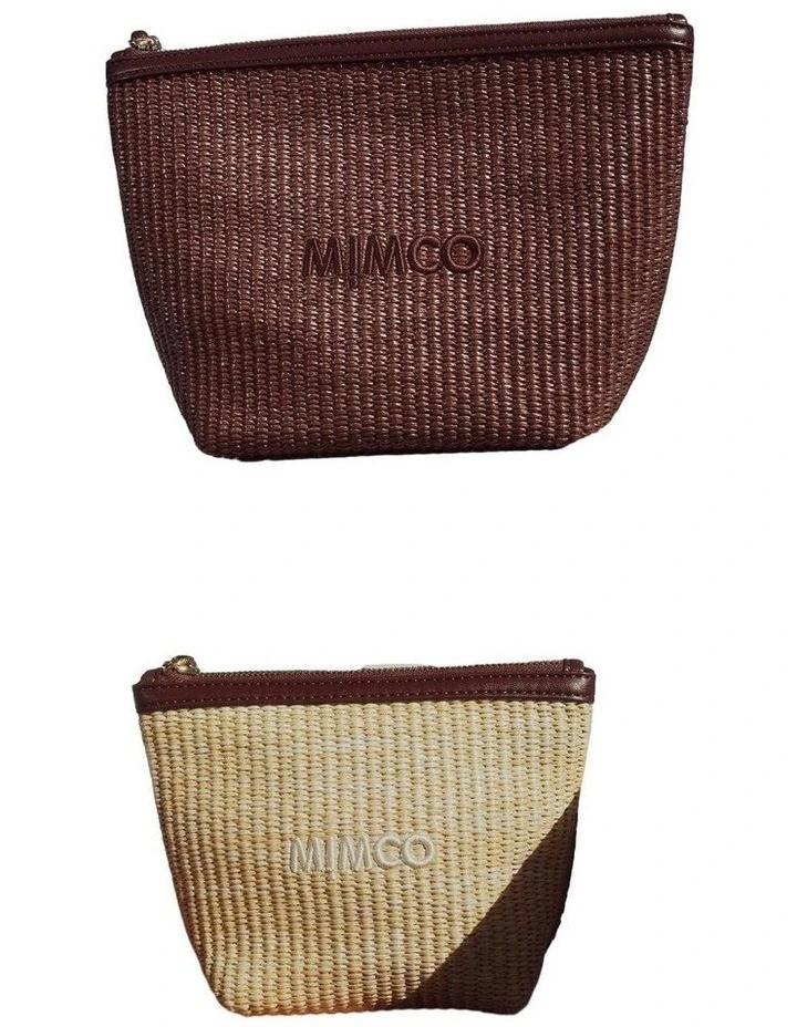 Duo Cosmetic Case Pouch in Chocolate image 2