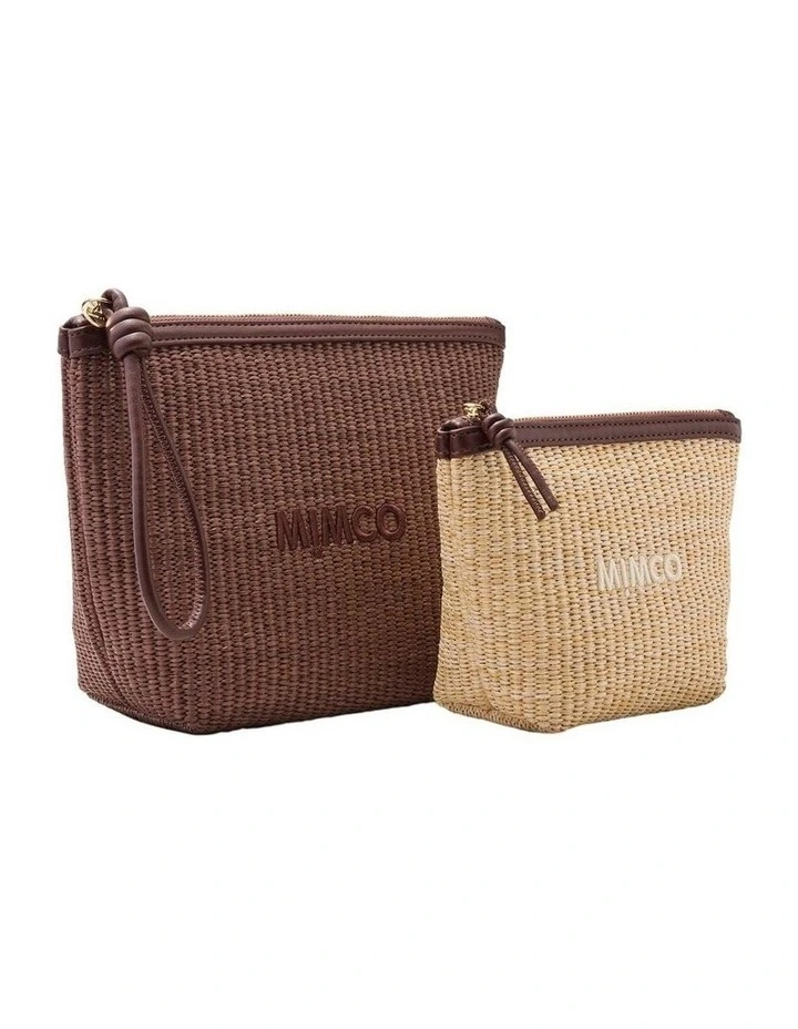 Duo Cosmetic Case Pouch in Chocolate image 3