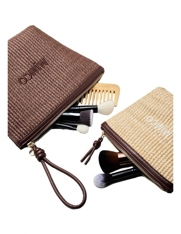 Duo Cosmetic Case Pouch in Chocolate image 5