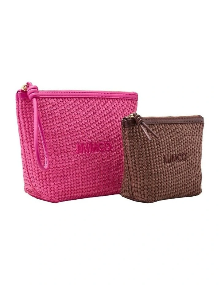 Duo Cosmetic Case Pouch  in Fuchsia image 3