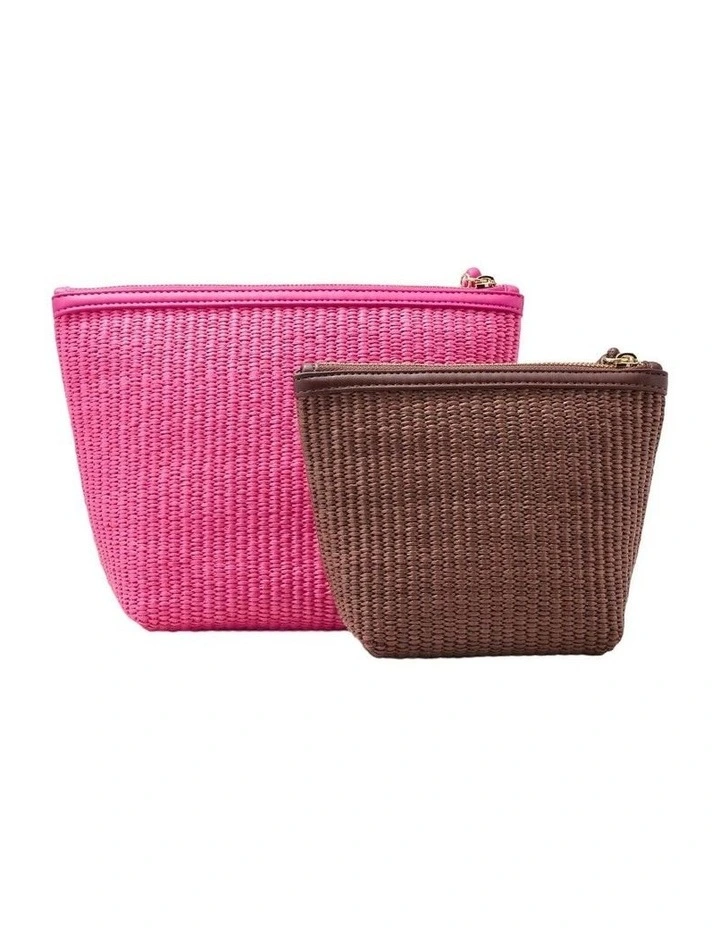 Duo Cosmetic Case Pouch  in Fuchsia image 4