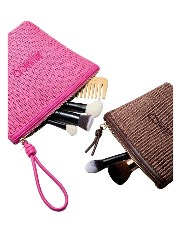 Duo Cosmetic Case Pouch  in Fuchsia image 5