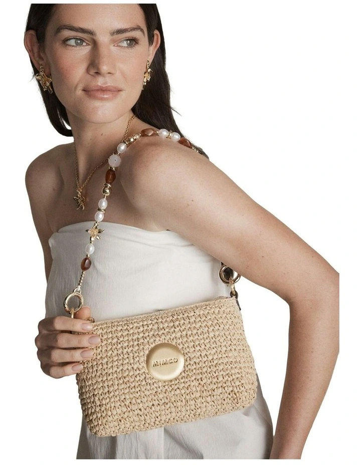 Oleander Bag Strap Pouch in Light Gold image 3