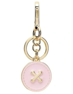Button Keyring Pouch  in Pink