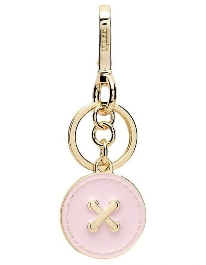 Button Keyring Pouch  in Pink image 1