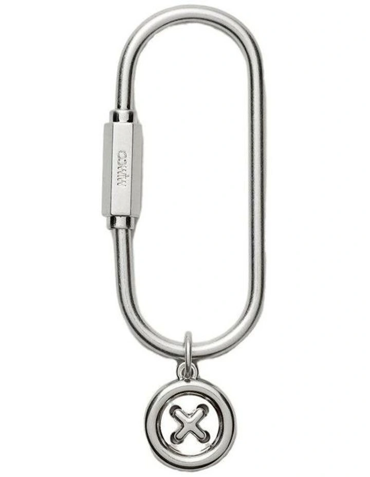 Button Carabiner Pouch  in Silver image 1