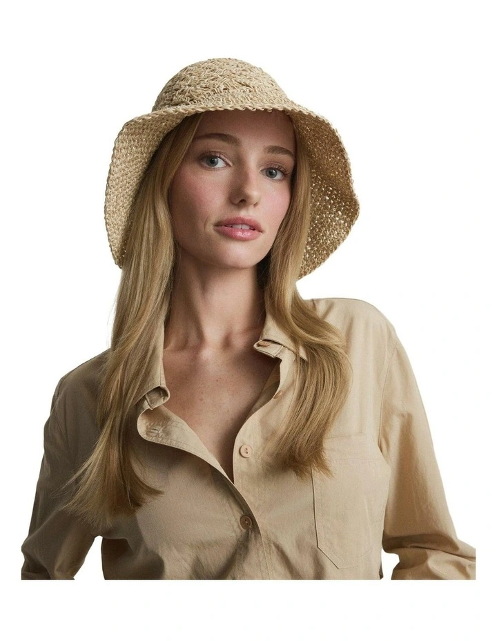 Palmetto Bucket Hat Hats in Natural image 4