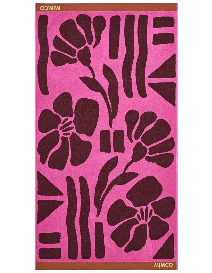 Isla Beach Towel Umbrellas & Gifting in Fuchsia image 2