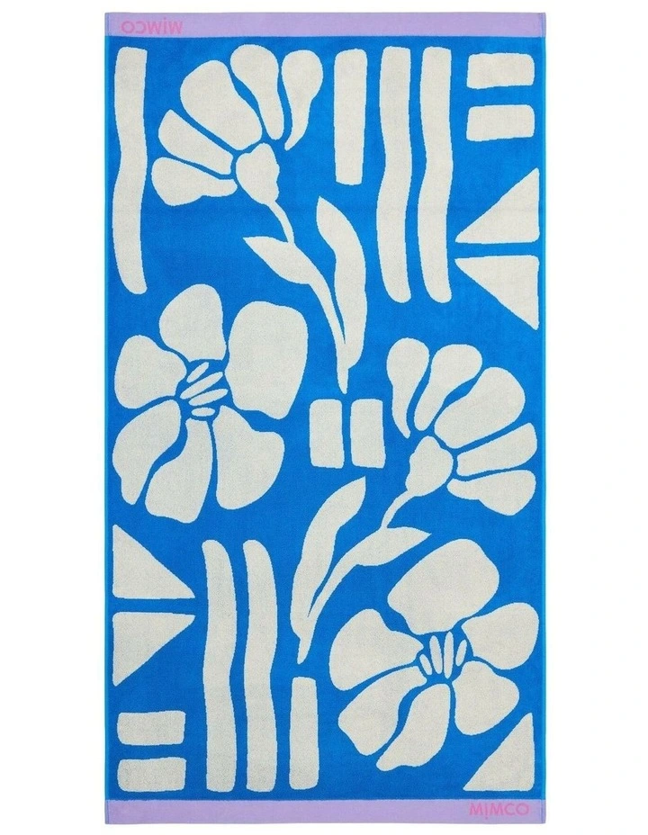 Isla Beach Towel Umbrellas & Gifting in Azure Blue image 2