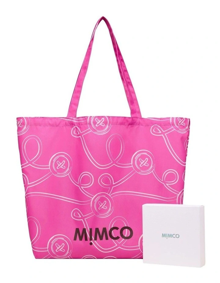 Mimco Packable Tote Bag In A Gift Box Umbrellas & Gifting in Fuchsia image 1