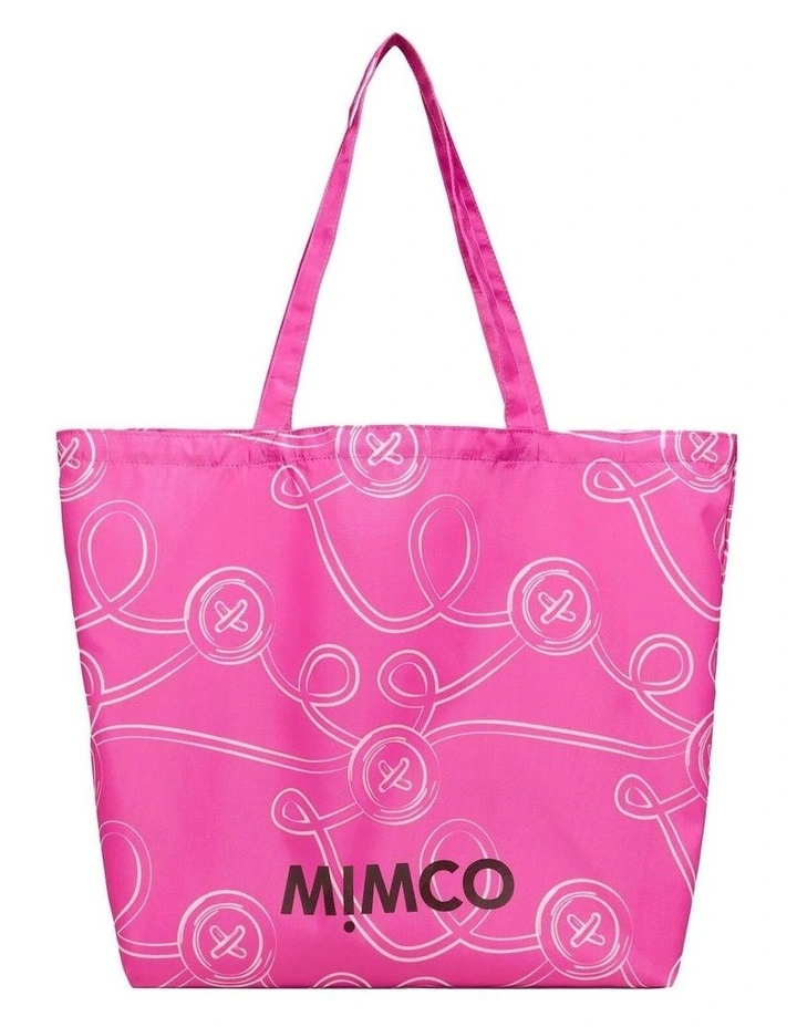 Mimco Packable Tote Bag In A Gift Box Umbrellas & Gifting in Fuchsia image 4