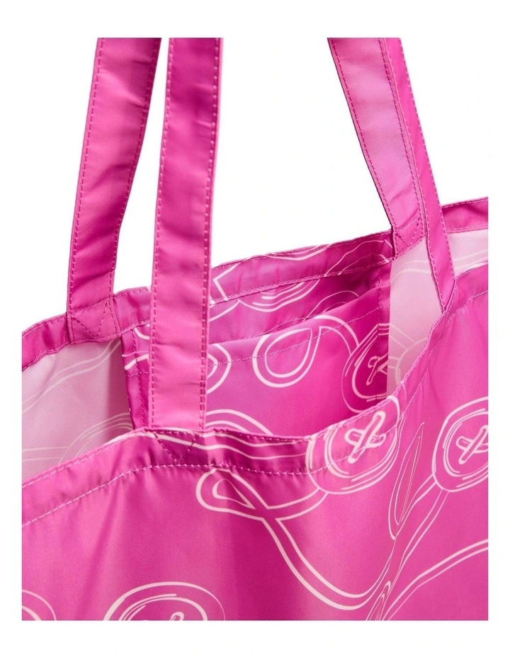 Mimco Packable Tote Bag In A Gift Box Umbrellas & Gifting in Fuchsia image 5
