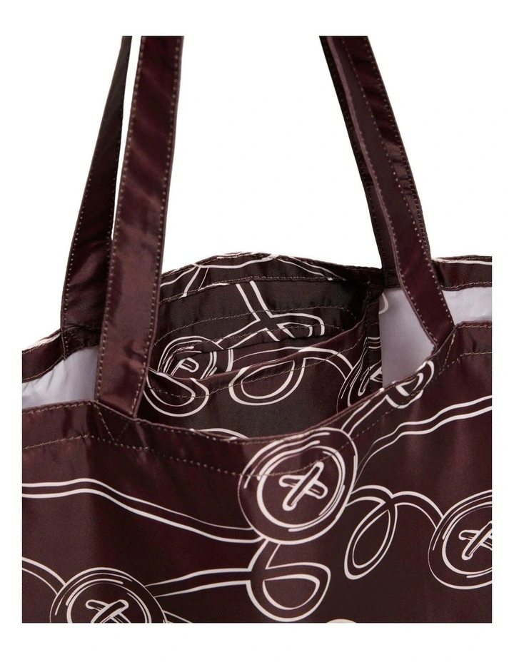 Mimco Packable Tote Bag In A Gift Box Umbrellas & Gifting in Chocolate image 5