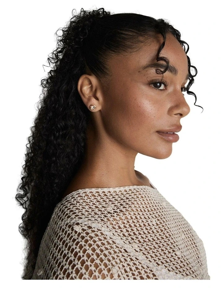 Icon Studs In A Gift Box Umbrellas & Gifting in Rose Gold image 4