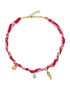 Paisora Necklace Neck in Fuchsia