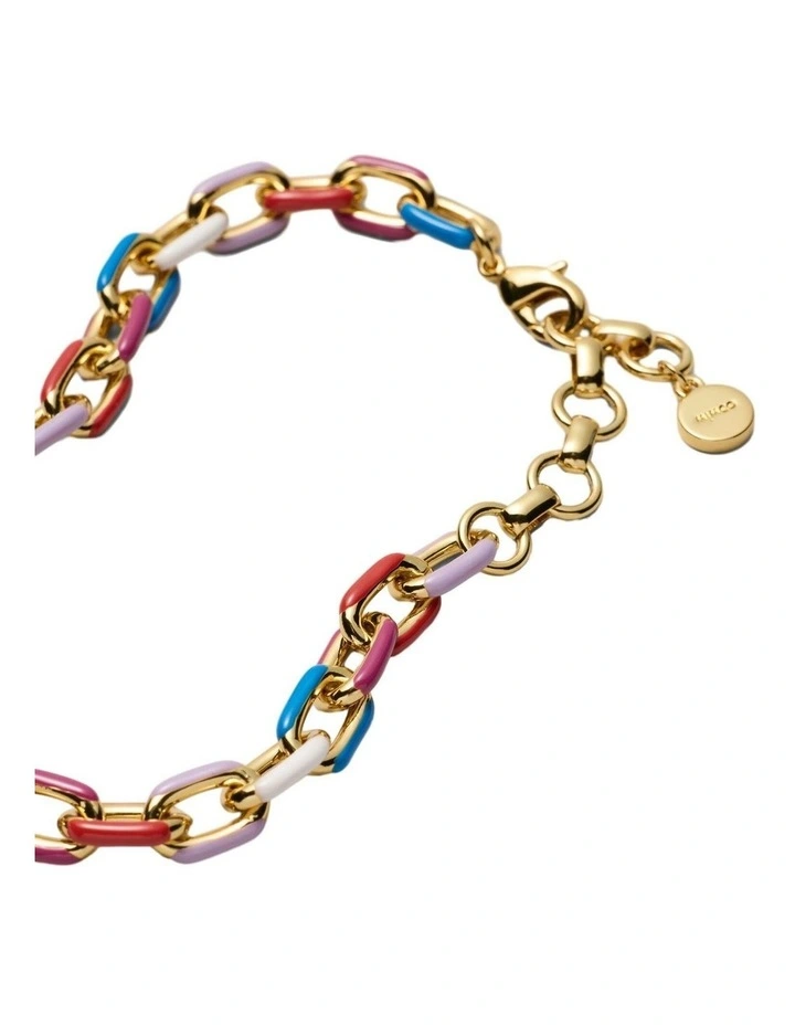 Vivid Chain Bracelet Wrist in Multi image 2