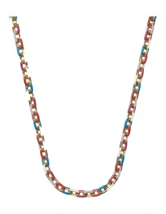 Vivid Chain Necklace Neck in Multi