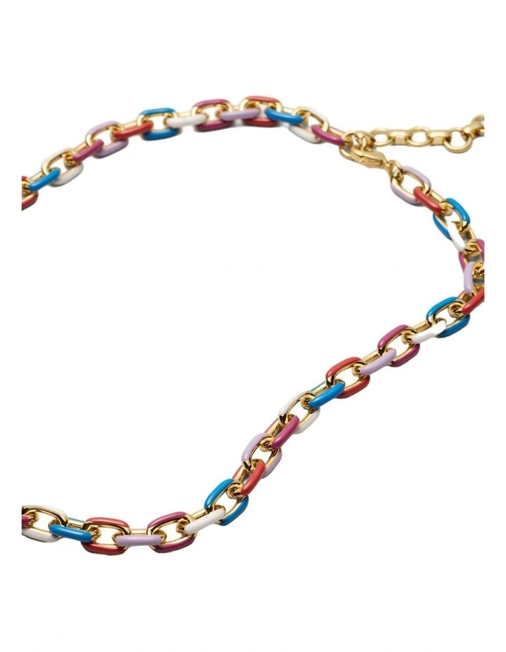 Vivid Chain Necklace Neck in Multi image 2