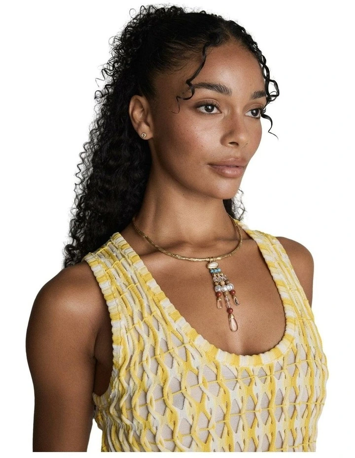 Lucid Cove Torque Necklace Neck in Gold image 3