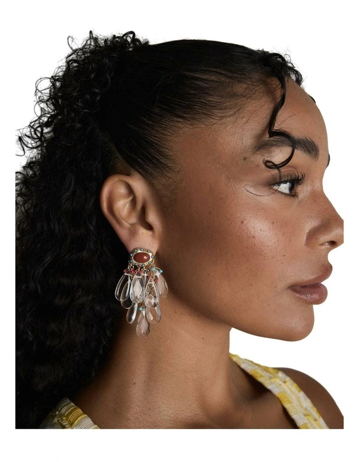 Lucid Cove Tassle Earrings Ear in Multicolour image 3