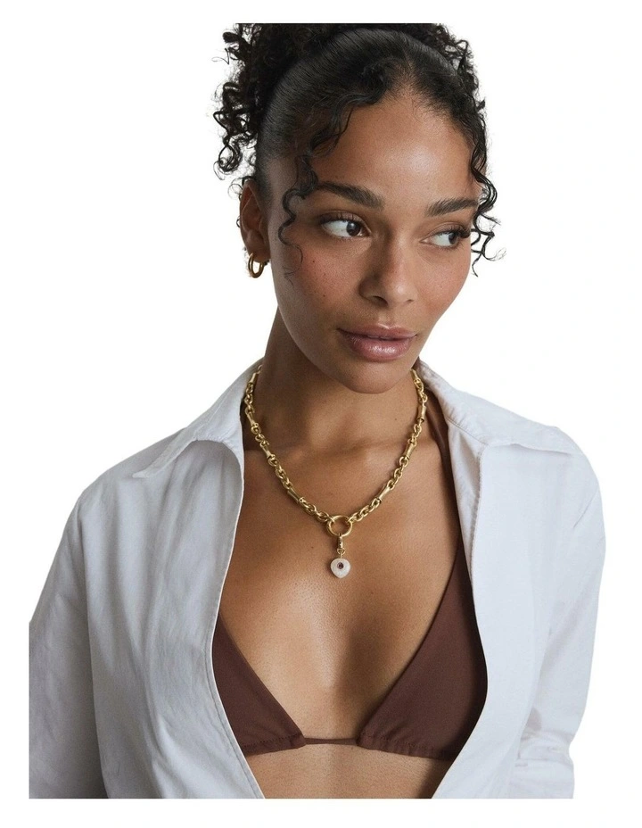 Cladiella Charm Necklace Neck in Gold image 5