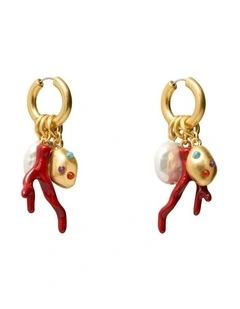 Cladiella Charm Hoop Earrings Ear in Multicolour