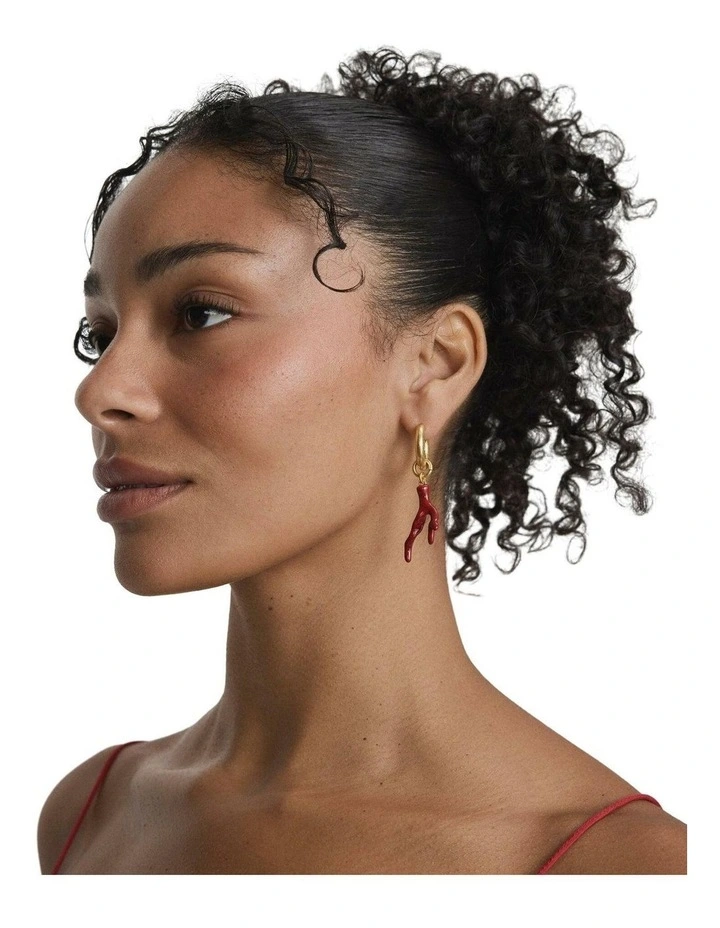 Cladiella Charm Hoop Earrings Ear in Multicolour image 4