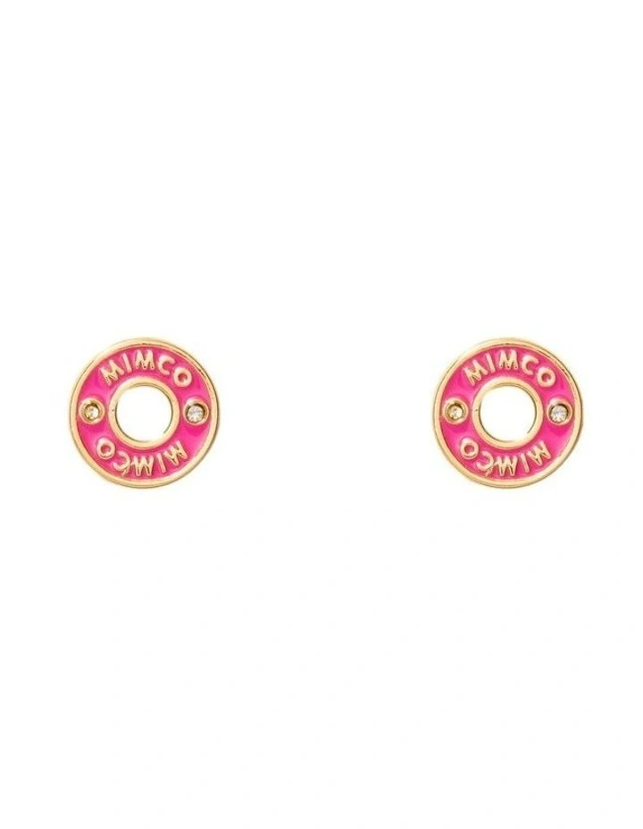 Enamour Stud Earrings Ear in Fuchsia image 1