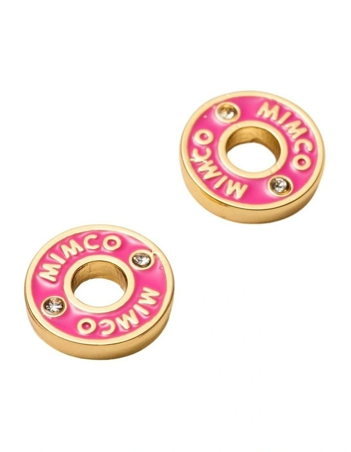 Enamour Stud Earrings Ear in Fuchsia image 3