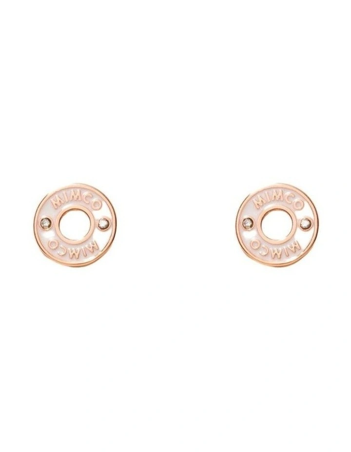 Enamour Stud Earrings Ear in Vanilla image 1