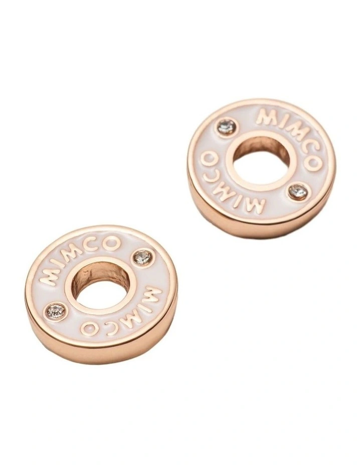 Enamour Stud Earrings Ear in Vanilla image 3
