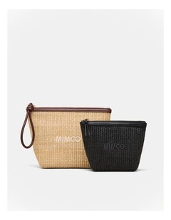 Duo Cosmetic Case Pouch in Natural