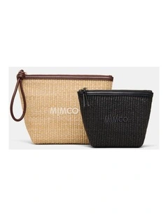 Duo Cosmetic Case Pouch in Natural
