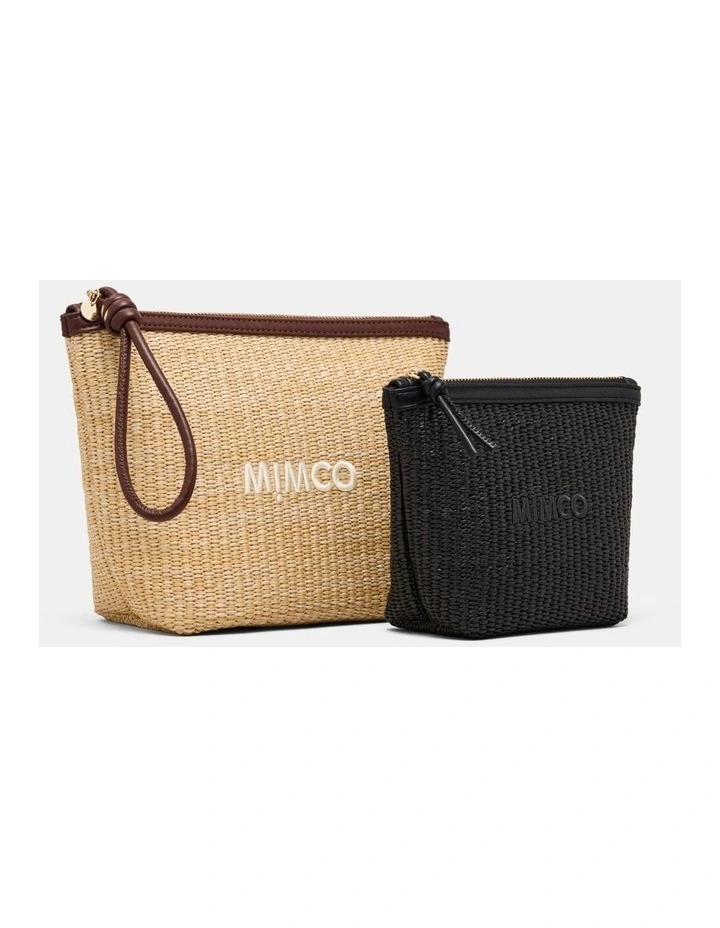 Duo Cosmetic Case Pouch in Natural image 2