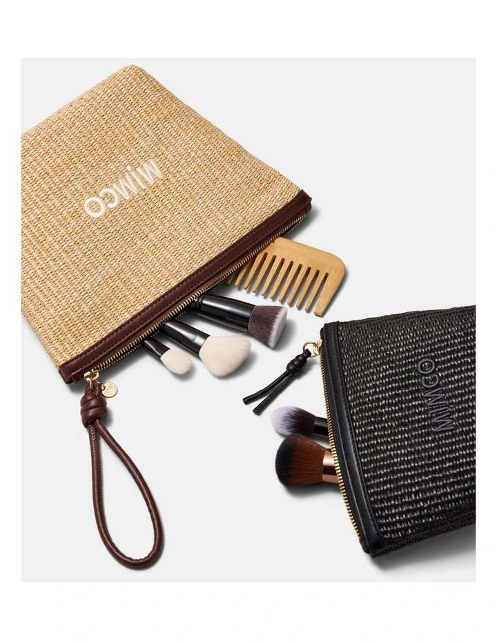 Duo Cosmetic Case Pouch in Natural image 4