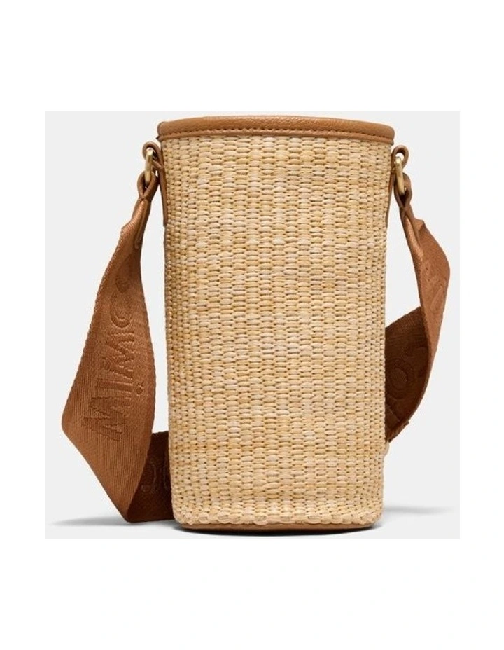 Patch Crossbody Water Bottle Pouch in Natural image 4