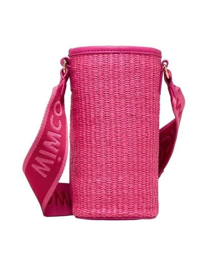 Patch Crossbody Water Bottle Pouch in Fuchsia image 4