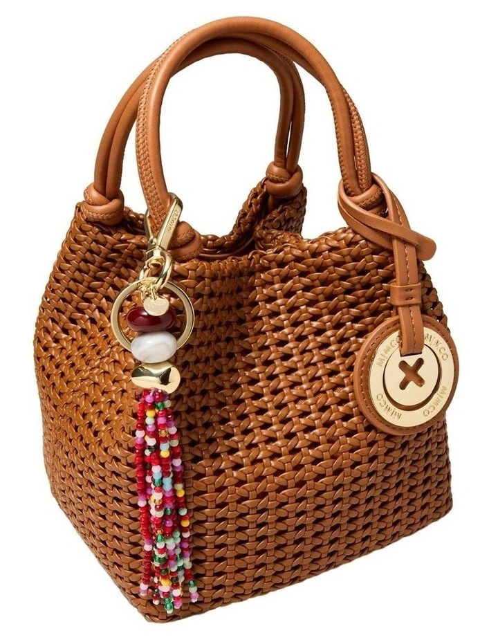 Abyss Beaded Keyring Pouch in Red Multi image 2