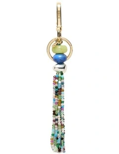 Abyss Beaded Keyring Pouch in Mint Multi