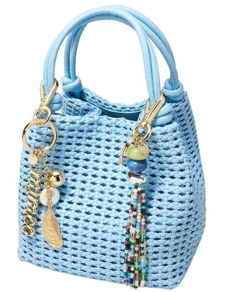 Abyss Beaded Keyring Pouch in Mint Multi image 2