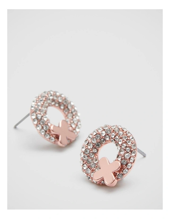 Reflection Stud Earrings in Rose Gold image 1