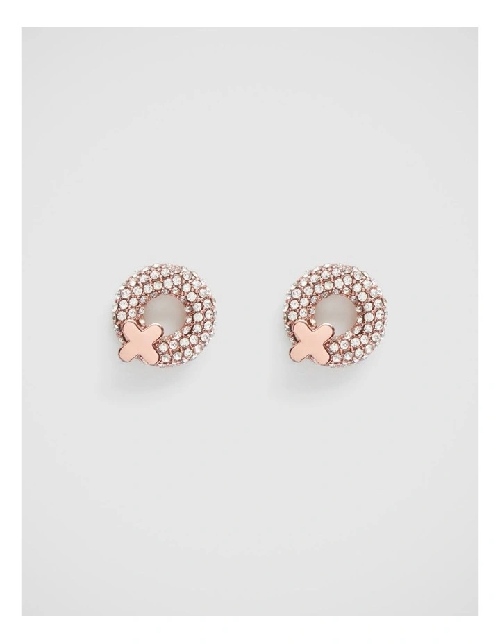 Reflection Stud Earrings in Rose Gold image 3