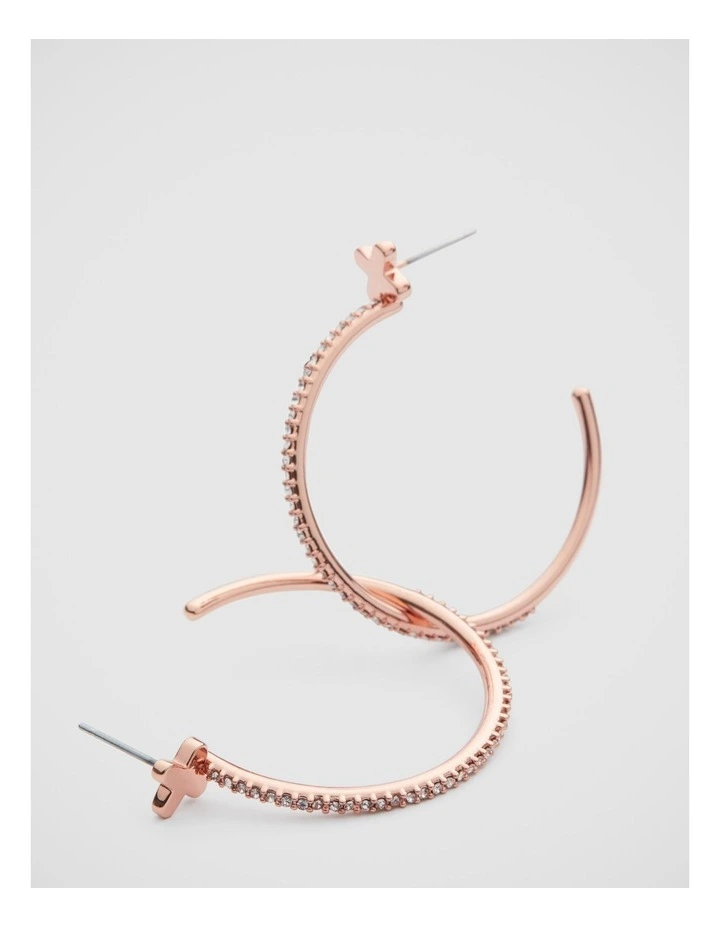 Reflection Hoop Earrings in Rose Gold image 1