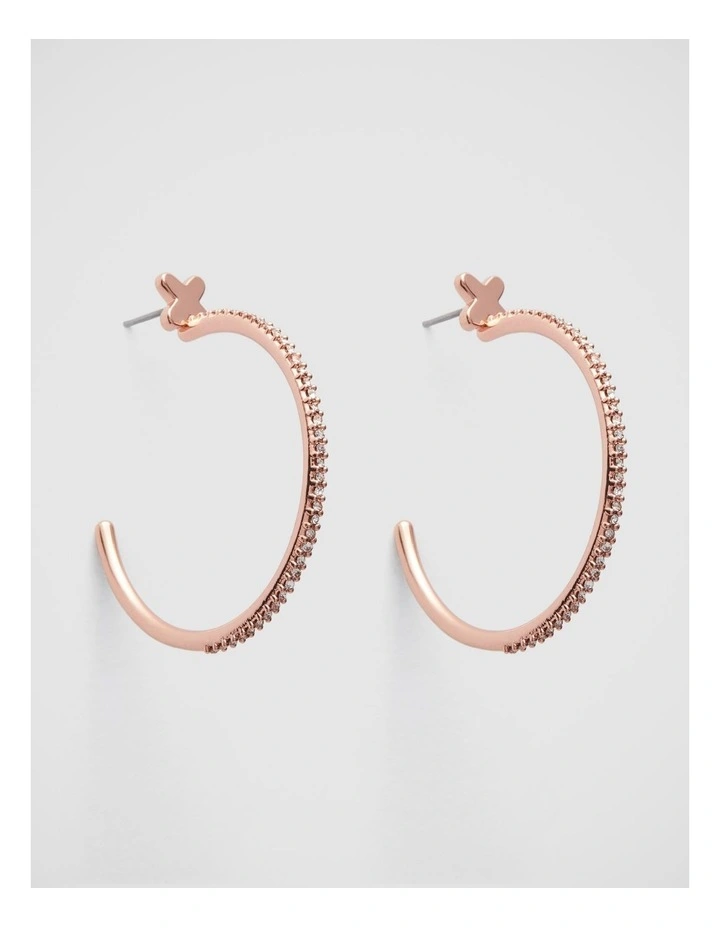 Reflection Hoop Earrings in Rose Gold image 3
