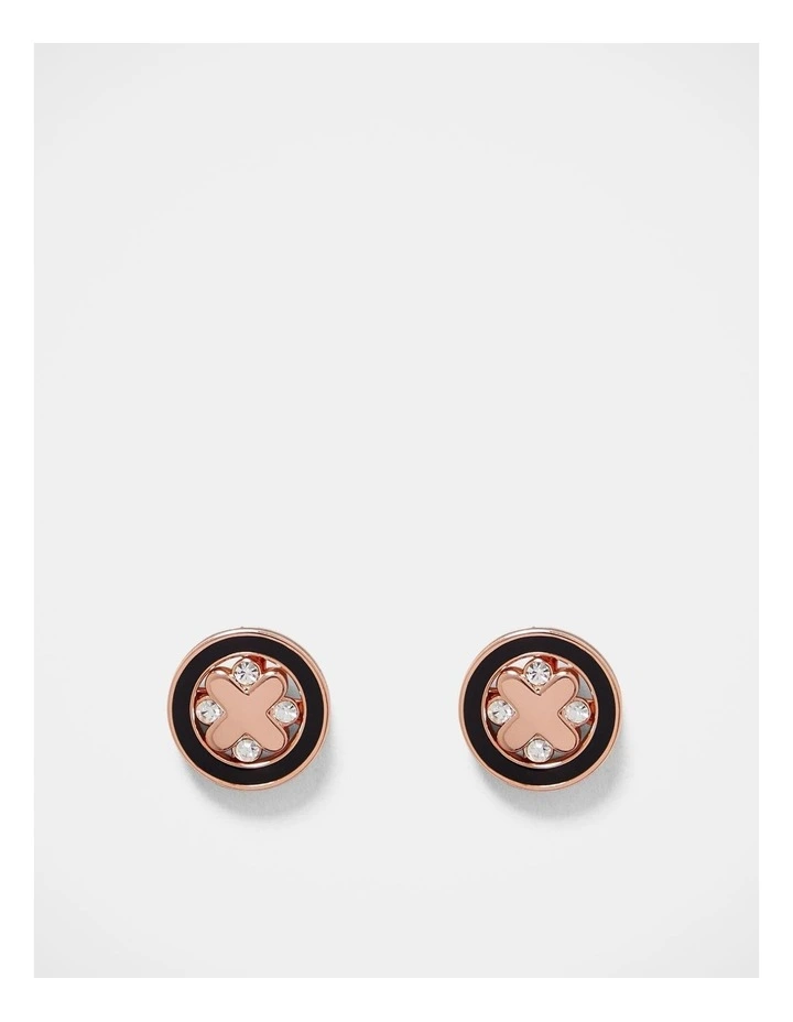 Supermicra Halo Stud Earrings in Black image 1