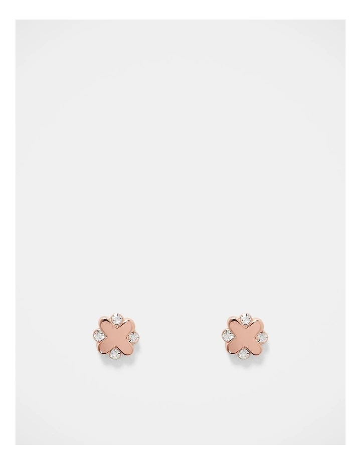 Supermicra Halo Stud Earrings in White image 2